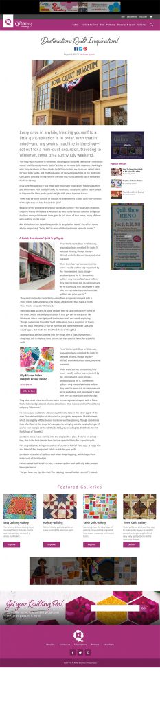 Quilting Post Page